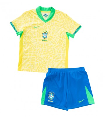 Brasilien Hemmakläder Barn Copa America 2024 Kortärmad (+ Korta byxor)